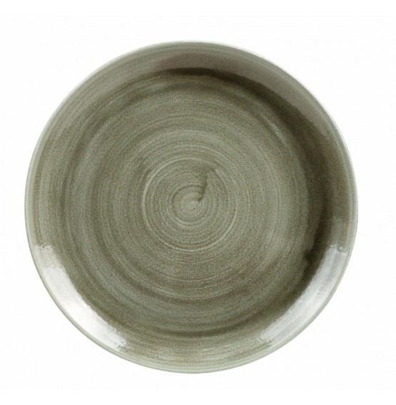 Patina Burnished Green Coupe Plate
