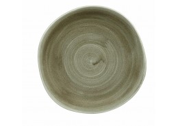Patina Burnished Green Organic Round Plate