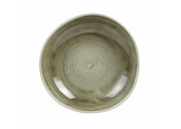 Patina Burnished Green Organic Round Bowl