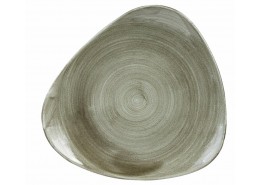 Patina Burnished Green Triangle Plate