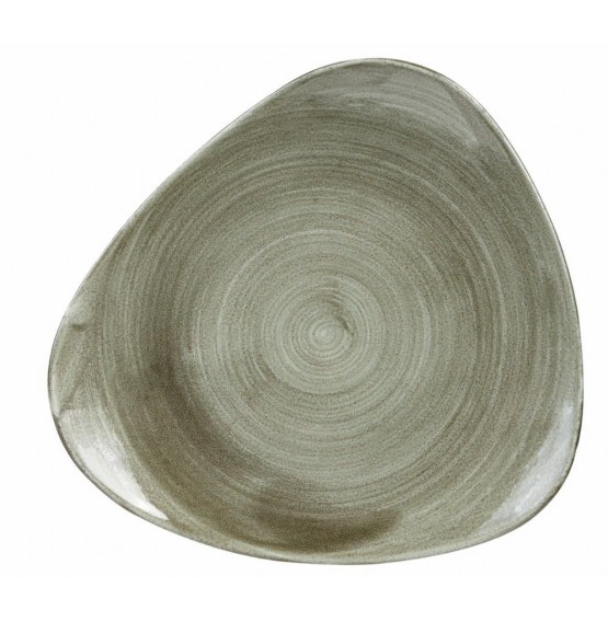Patina Burnished Green Triangle Plate