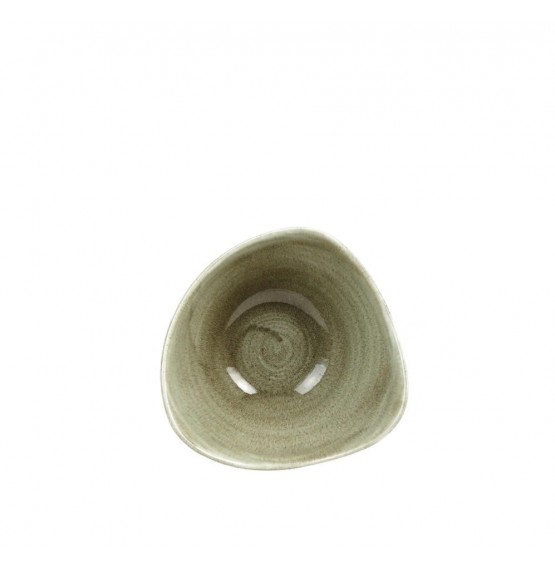 Patina Burnished Green Triangle Bowl
