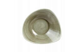 Patina Burnished Green Triangle Bowl
