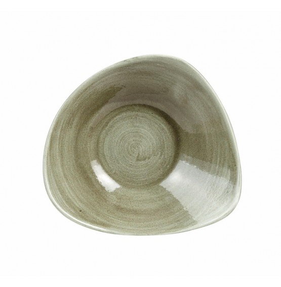 Patina Burnished Green Triangle Bowl