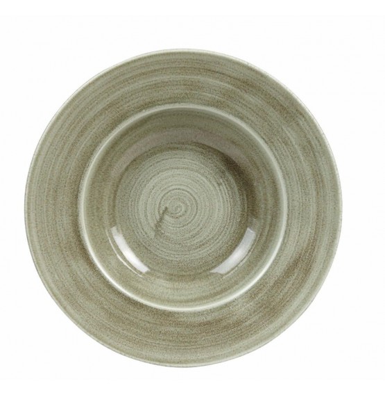 Patina Burnished Green Wide Rim Bowl