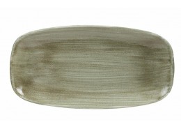 Patina Burnished Green Chefs' Oblong Plate