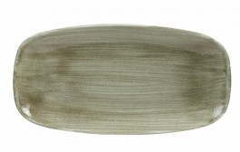 Patina Burnished Green Chefs' Oblong Plate