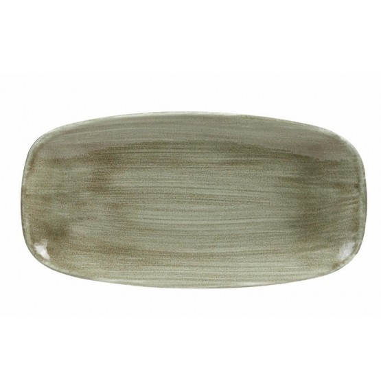 Patina Burnished Green Chefs' Oblong Plate