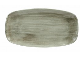 Patina Burnished Green Chefs' Oblong Plate