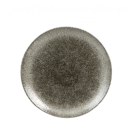 Raku Quartz Black Coupe Plate