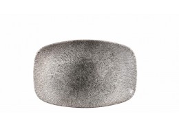 Raku Quartz Black Chefs' Oblong Plate