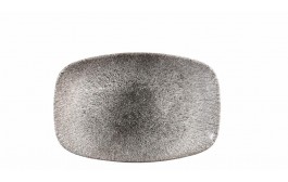 Raku Quartz Black Chefs' Oblong Plate