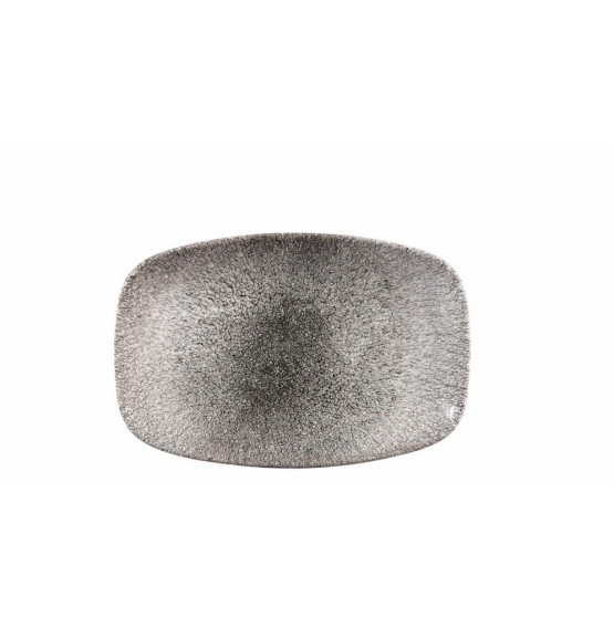 Raku Quartz Black Chefs' Oblong Plate