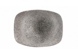 Raku Quartz Black Chefs' Oblong Plate
