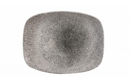 Raku Quartz Black Chefs' Oblong Plate