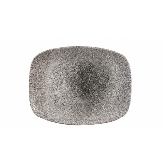 Raku Quartz Black Chefs' Oblong Plate