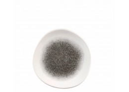 Raku Quartz Black Organic Round Plate