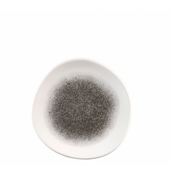 Raku Quartz Black Organic Round Plate