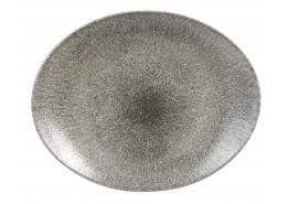 Raku Quartz Black Oval Coupe Plate