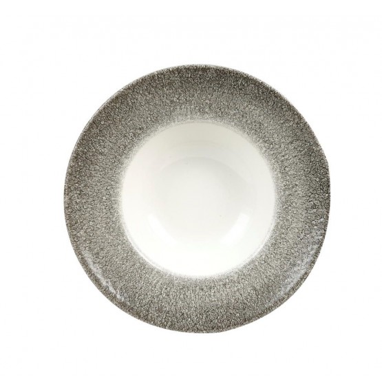 Raku Quartz Black Wide Rim Bowl