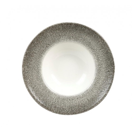 Raku Quartz Black Wide Rim Bowl