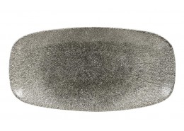 Raku Quartz Black Chefs' Oblong Plate