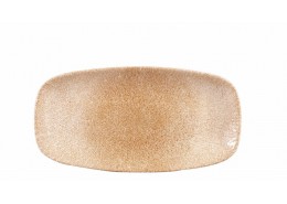 Raku Garnet Orange Chefs' Oblong Plate