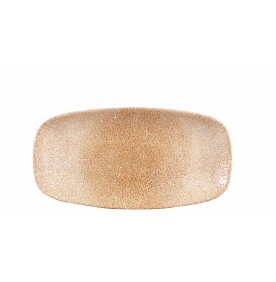 Raku Garnet Orange Chefs' Oblong Plate