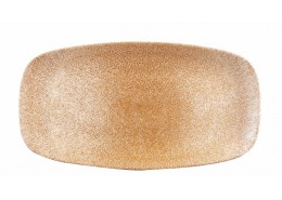 Raku Garnet Orange Chefs' Oblong Plate