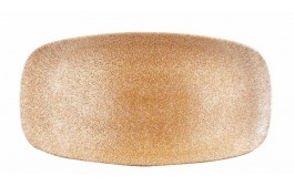 Raku Garnet Orange Chefs' Oblong Plate