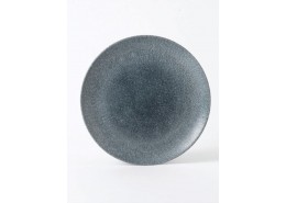 Raku Topaz Blue Coupe Plate
