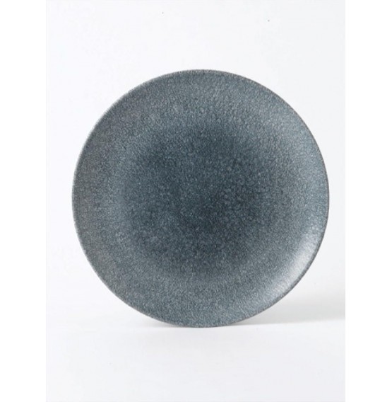 Raku Topaz Blue Coupe Plate