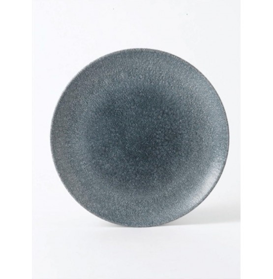 Raku Topaz Blue Coupe Plate