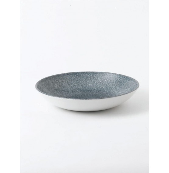 Raku Topaz Blue Coupe Bowl