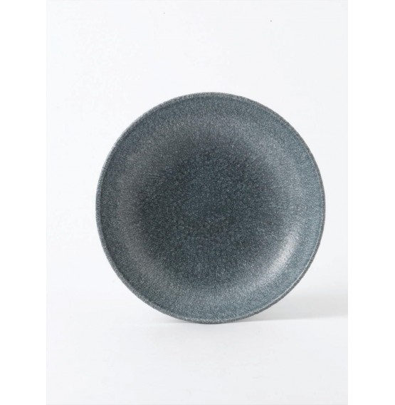 Raku Topaz Blue Coupe Bowl
