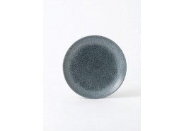 Raku Topaz Blue Coupe Plate