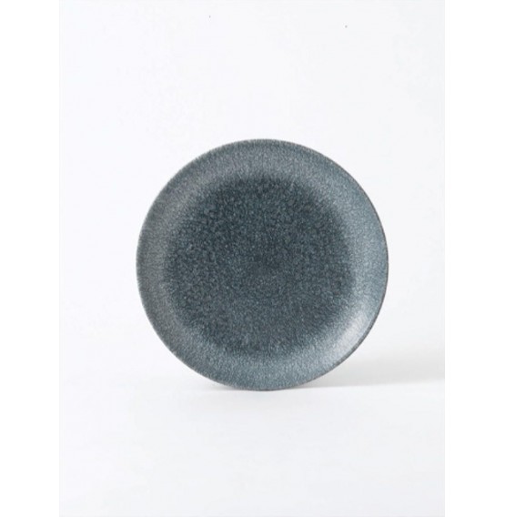 Raku Topaz Blue Coupe Plate