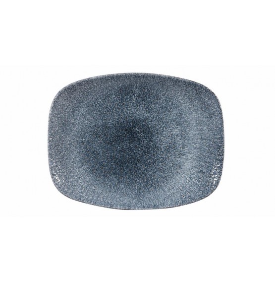 Raku Topaz Blue Chefs' Oblong Plate