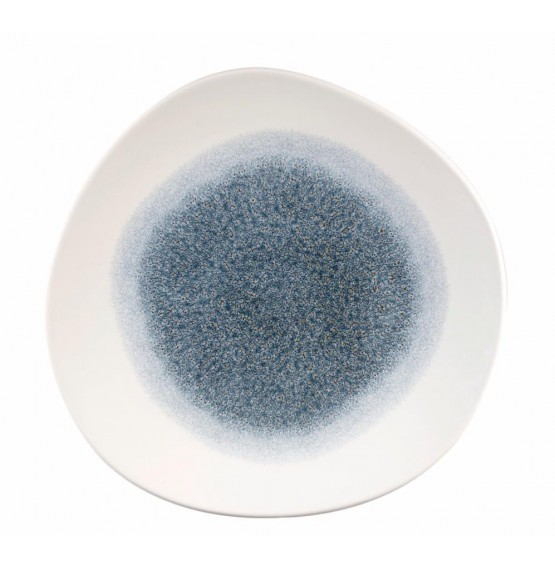 Raku Topaz Blue Organic Round Plate