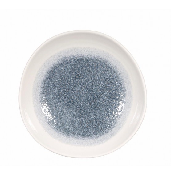 Raku Topaz Blue Organic Round Bowl
