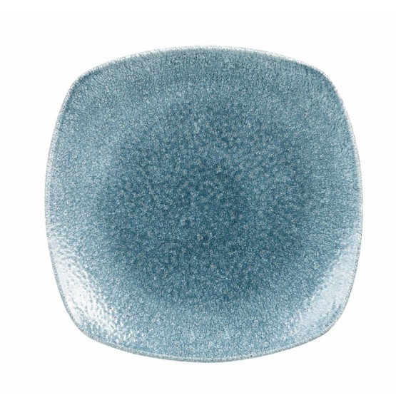 Raku Topaz Blue Square Plate