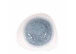 Raku Topaz Blue Triangle Bowl