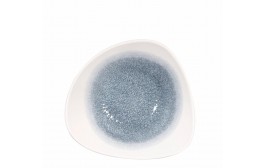 Raku Topaz Blue Triangle Bowl