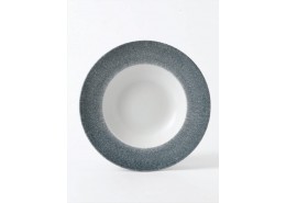 Raku Topaz Blue Wide Rim Bowl