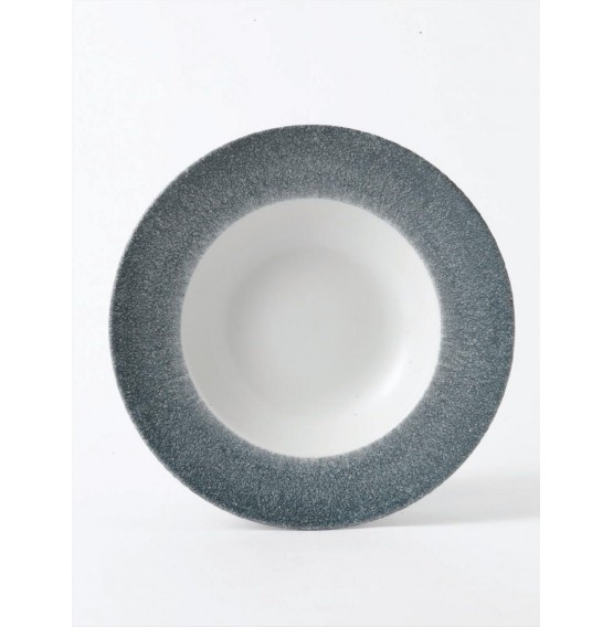 Raku Topaz Blue Wide Rim Bowl