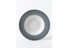 Raku Topaz Blue Wide Rim Bowl