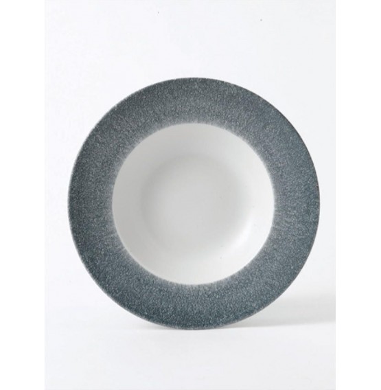Raku Topaz Blue Wide Rim Bowl