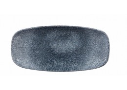 Raku Topaz Blue Chefs' Oblong Plate