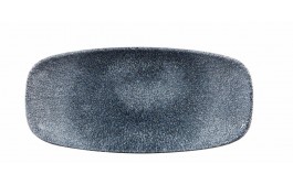 Raku Topaz Blue Chefs' Oblong Plate