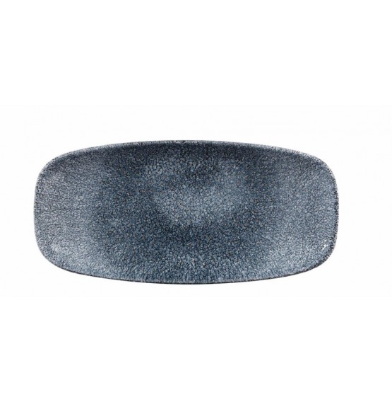 Raku Topaz Blue Chefs' Oblong Plate
